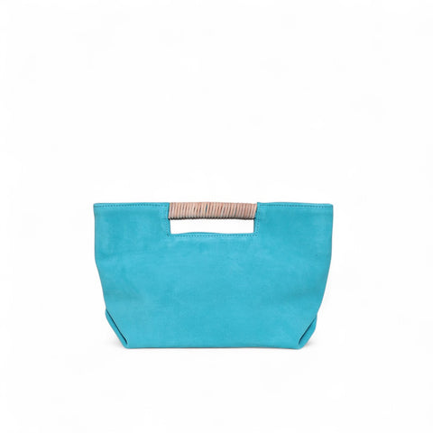 Mini Ella Wrapped Handle Crossbody in Tropea Italian Leather Backed Suede
