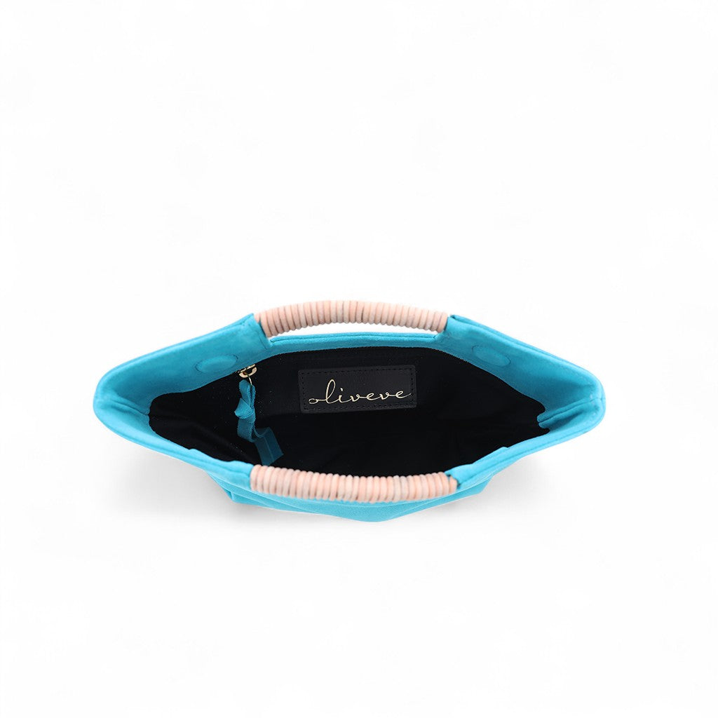Mini Ella Wrapped Handle Crossbody in Tropea Italian Leather Backed Suede