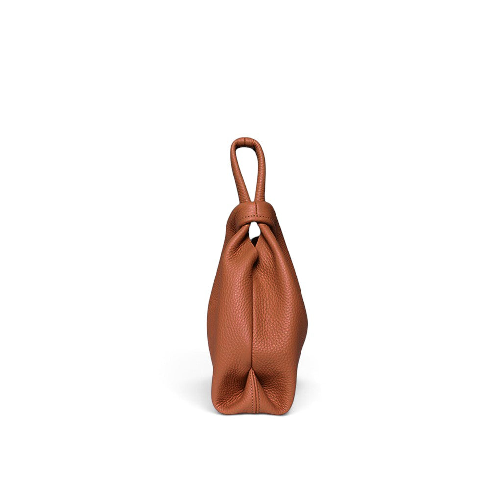 Amalia Top Handle Crossbody in Caramel Italian Buffalo Cowhide
