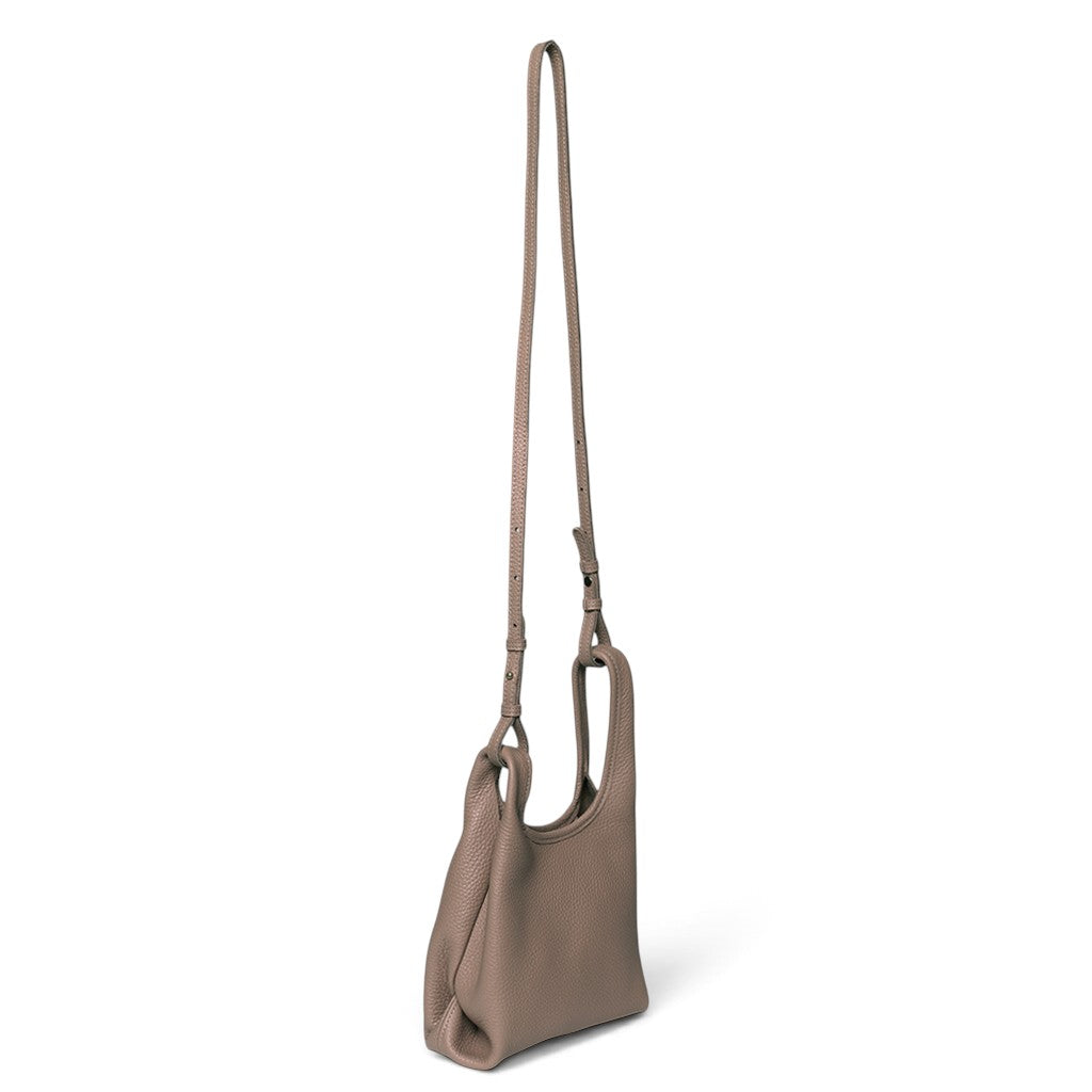 Amalia Top Handle Crossbody in Portobello Italian Buffalo Cowhide