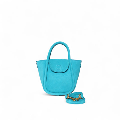 Mini Ellis Top Handle Crossbody in Tropea Italian Leather Backed Suede