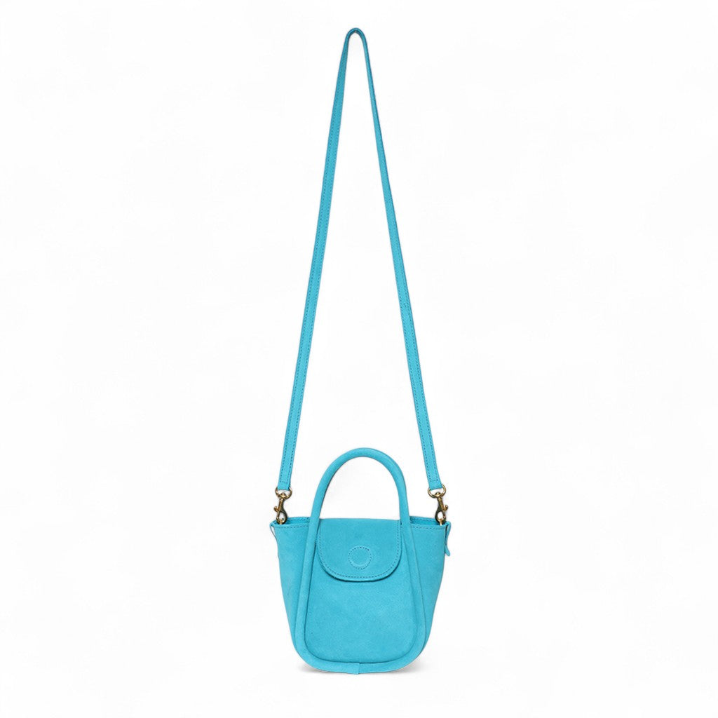 Mini Ellis Top Handle Crossbody in Tropea Italian Leather Backed Suede