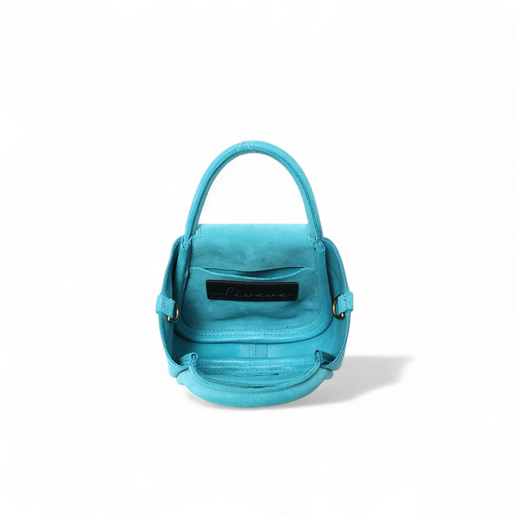 Mini Ellis Top Handle Crossbody in Tropea Italian Leather Backed Suede