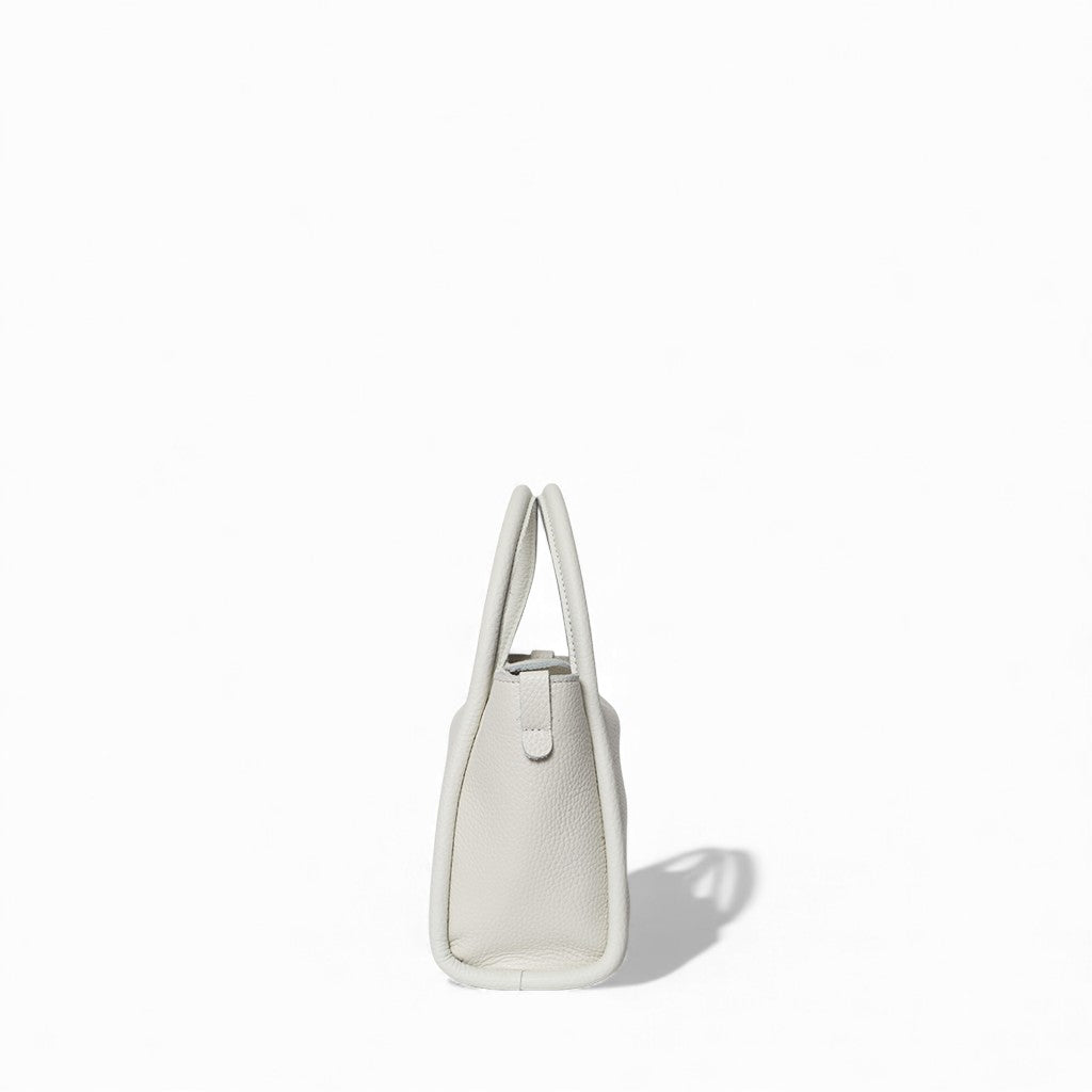 Mini Serena Satchel Crossbody in White Italian Buffalo Cowhide