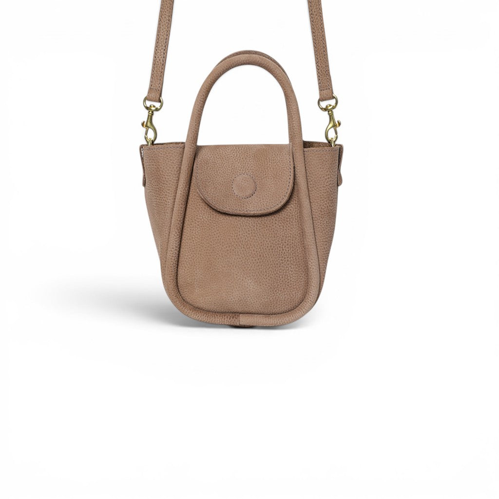 Mini Ellis Top Handle Crossbody in Biscotto Nubuck