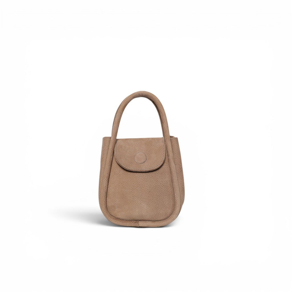 Mini Ellis Top Handle Crossbody in Biscotto Nubuck