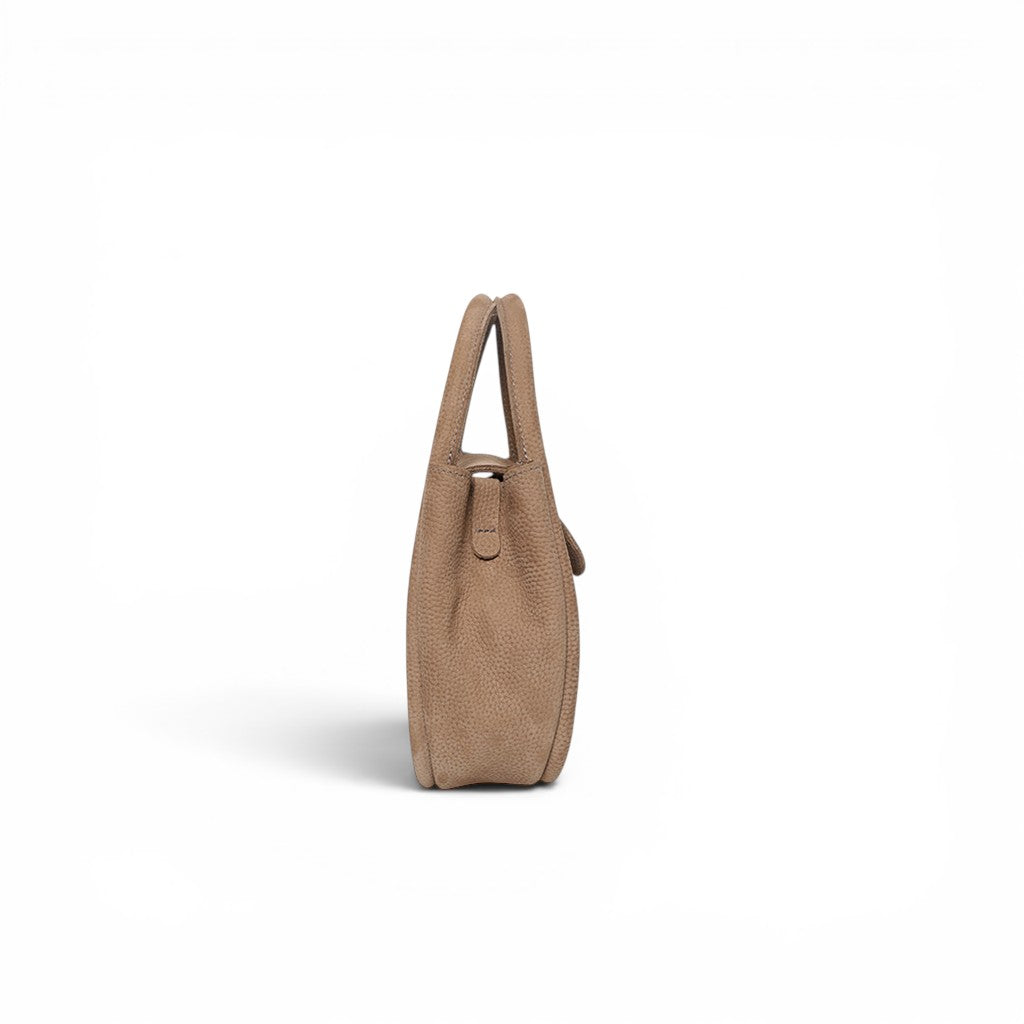 Mini Ellis Top Handle Crossbody in Biscotto Nubuck