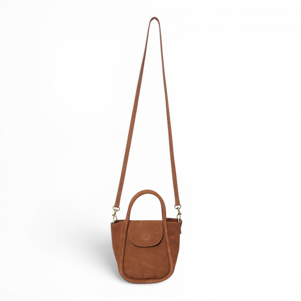 Mini Ellis Top Handle Crossbody in Brandy Nubuck
