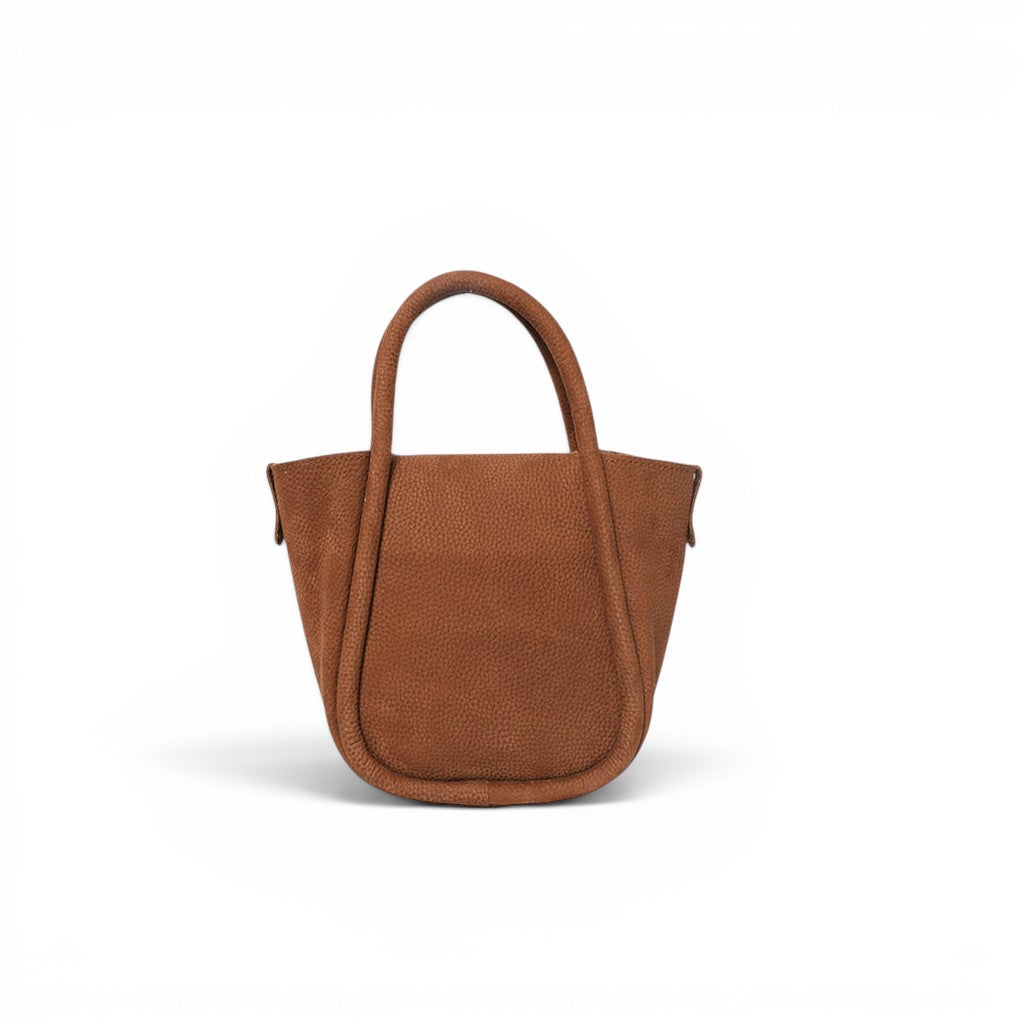 Mini Ellis Top Handle Crossbody in Brandy Nubuck