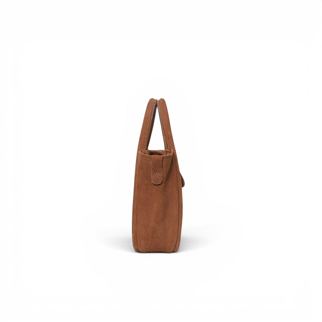 Mini Ellis Top Handle Crossbody in Brandy Nubuck