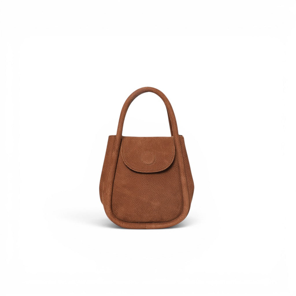 Mini Ellis Top Handle Crossbody in Brandy Nubuck