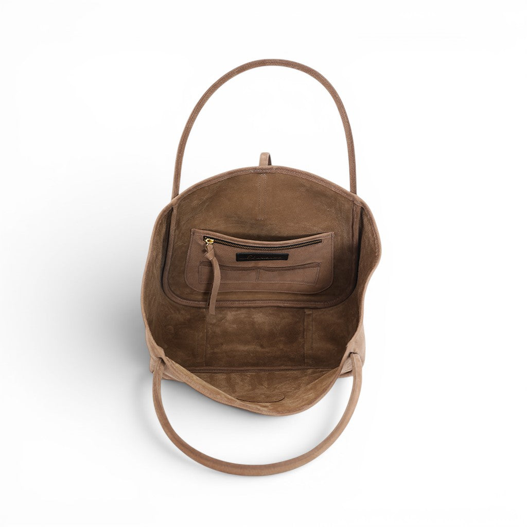 Ellis Hobo Tote in Biscotto Nubuck
