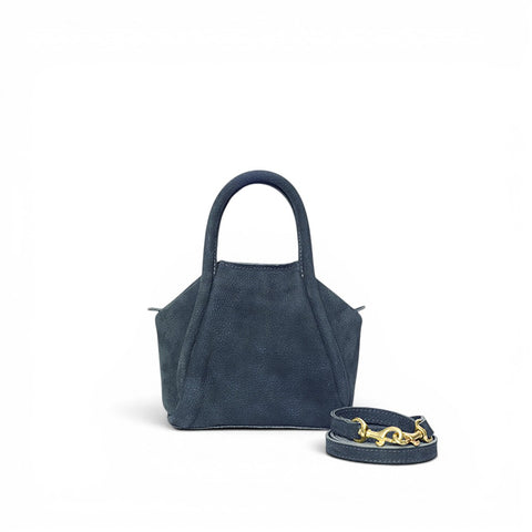 Mini Taya Top Handle Crossbody in Ink Nubuck