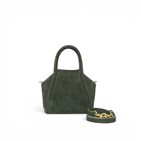 Mini Taya Top Handle Crossbody in Moss Nubuck