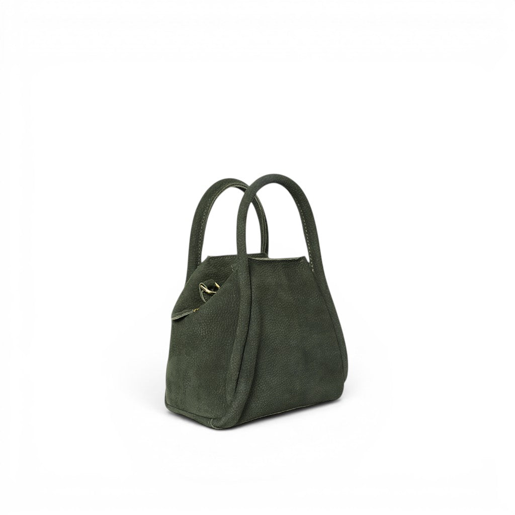 Mini Taya Top Handle Crossbody in Moss Nubuck