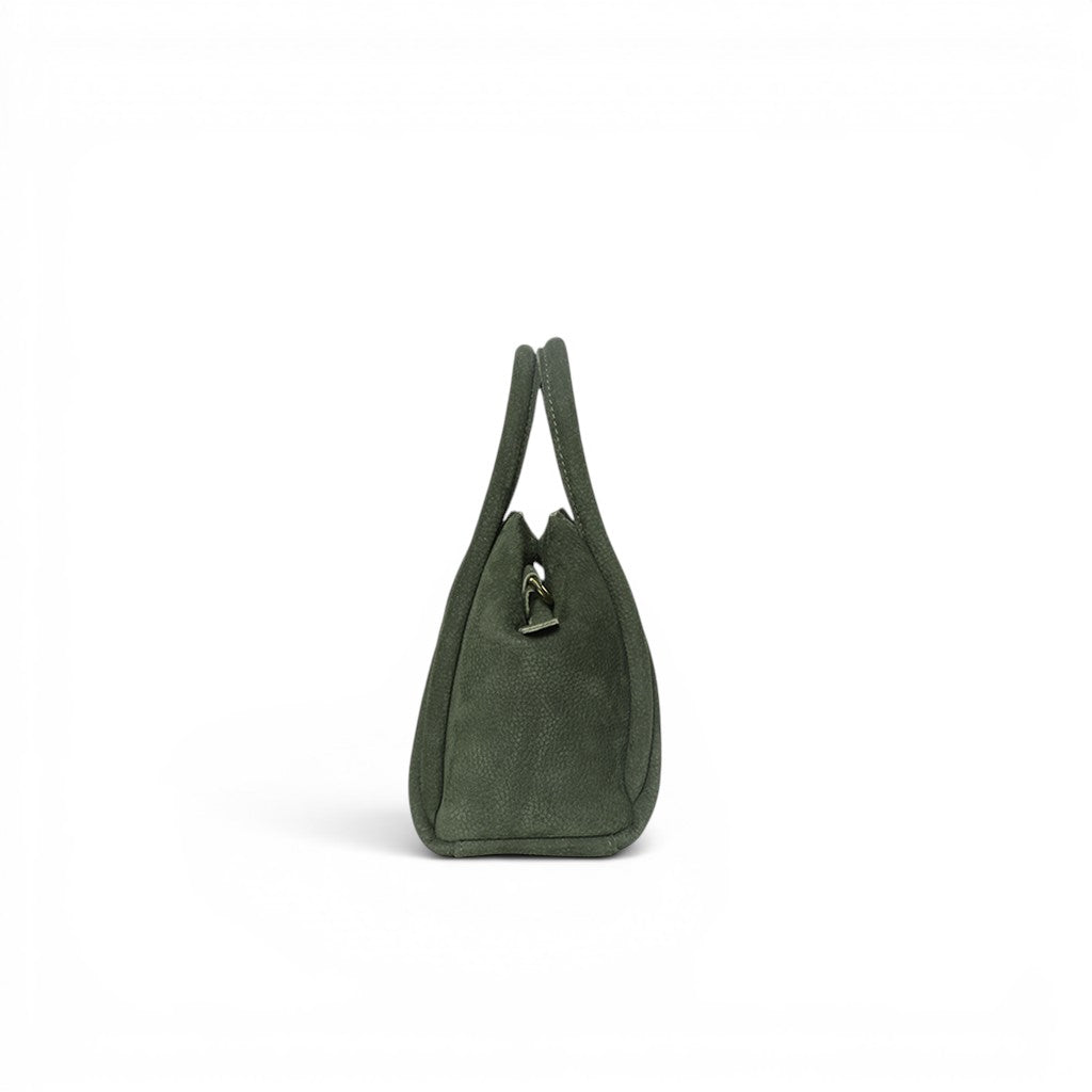 Mini Taya Top Handle Crossbody in Moss Nubuck
