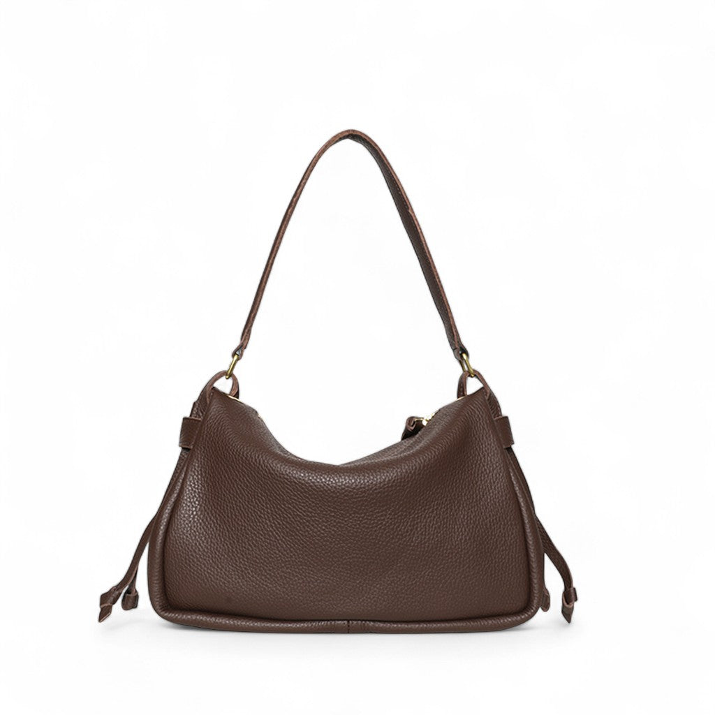 Remi Medium Slouchy Shoulder in Chestnut Buffalo Cowhide