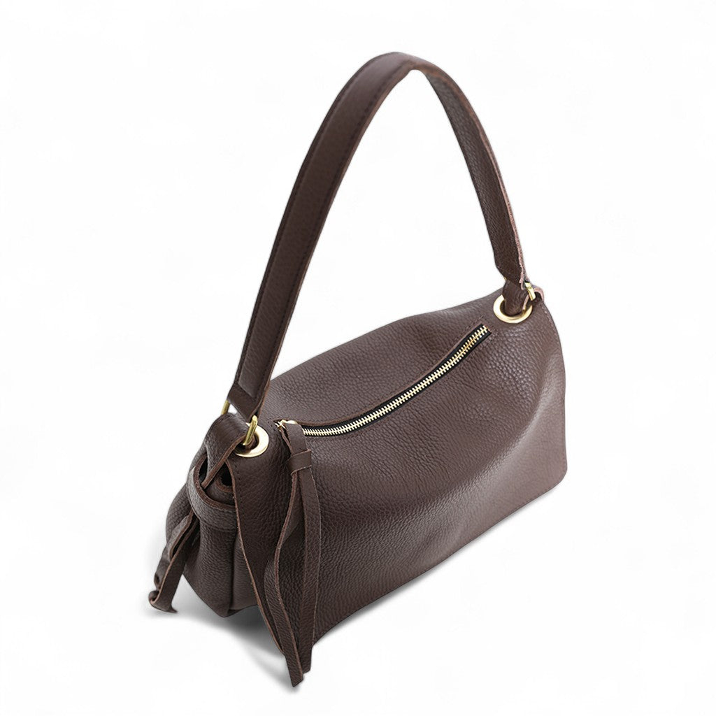 Remi Medium Slouchy Shoulder in Chestnut Buffalo Cowhide