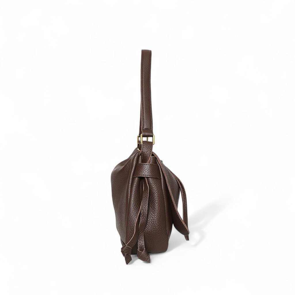 Remi Medium Slouchy Shoulder in Chestnut Buffalo Cowhide