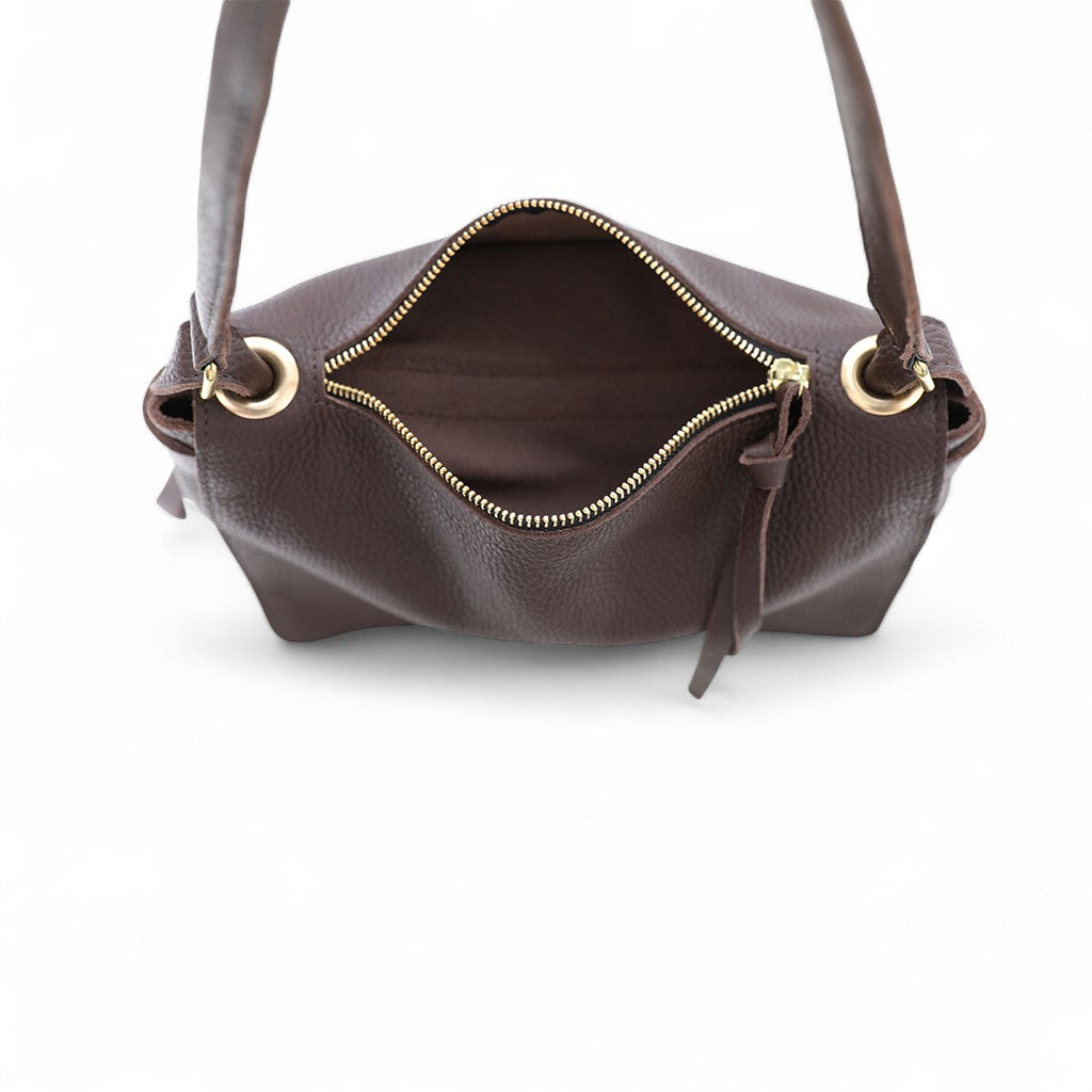 Remi Medium Slouchy Shoulder in Chestnut Buffalo Cowhide