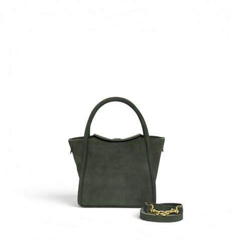 Mini Serena Top Handle Crossbody in Moss Nubuck