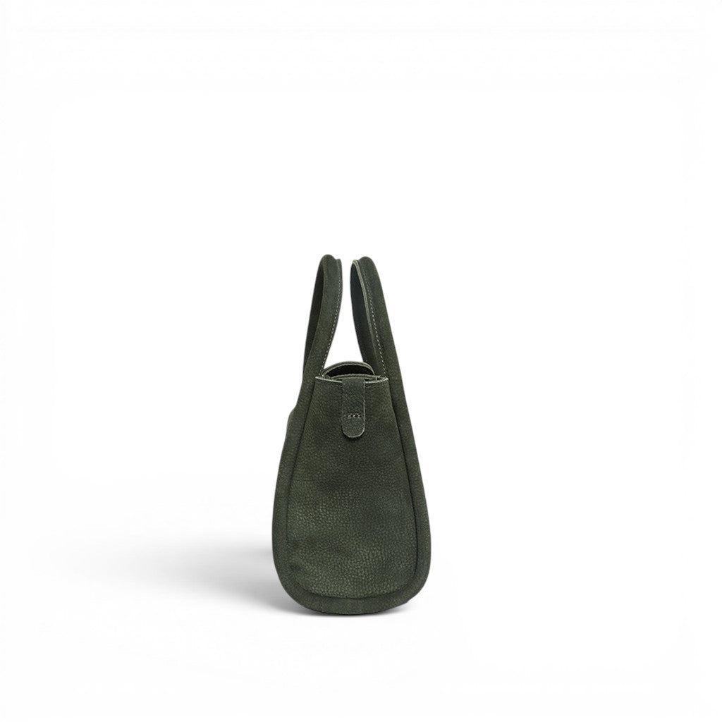 Mini Serena Top Handle Crossbody in Moss Nubuck