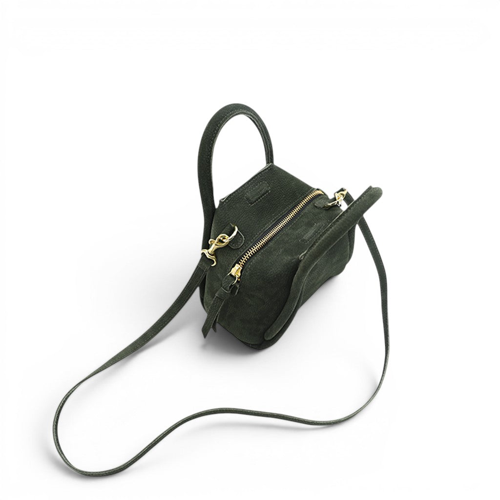 Mini Taya Top Handle Crossbody in Moss Nubuck