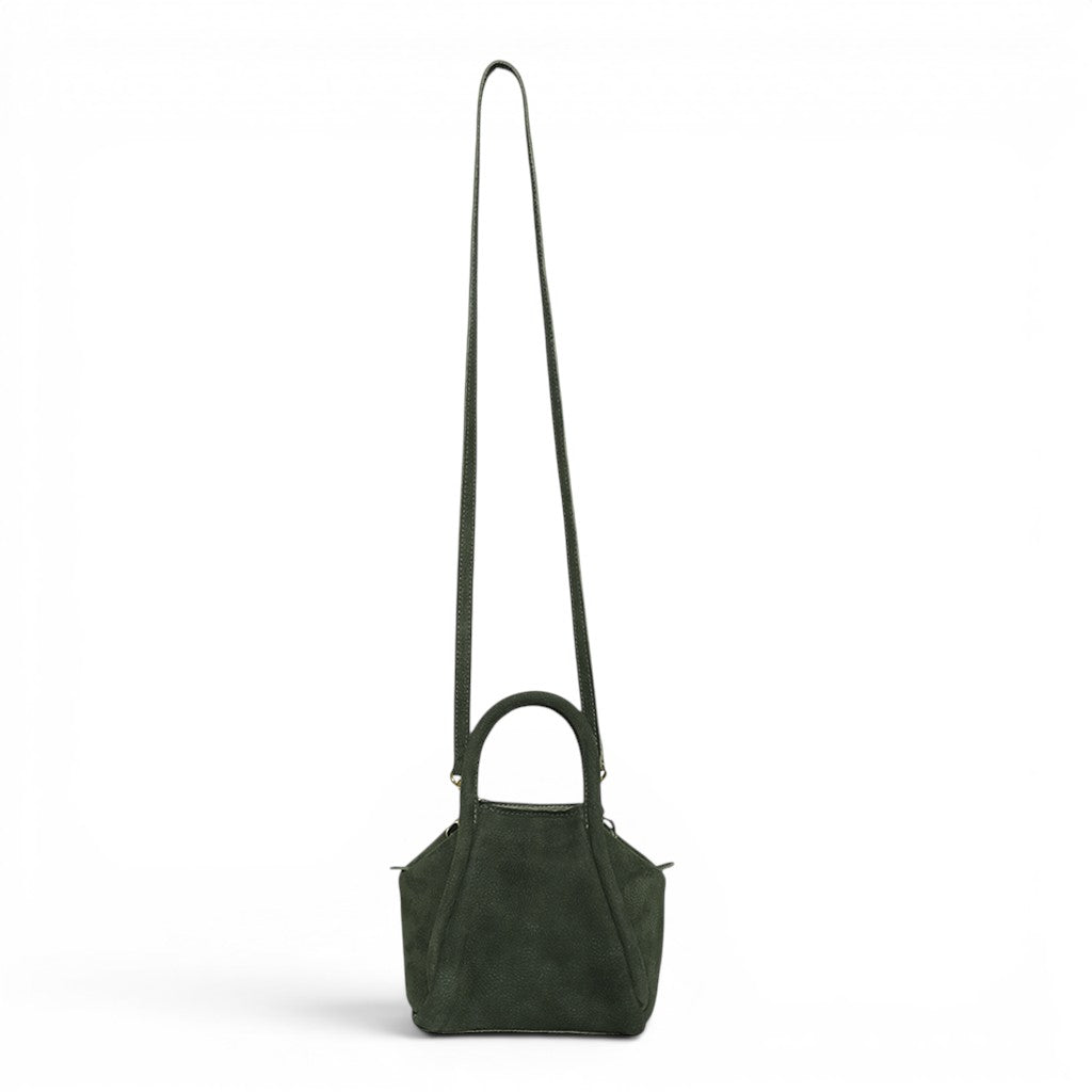 Mini Taya Top Handle Crossbody in Moss Nubuck