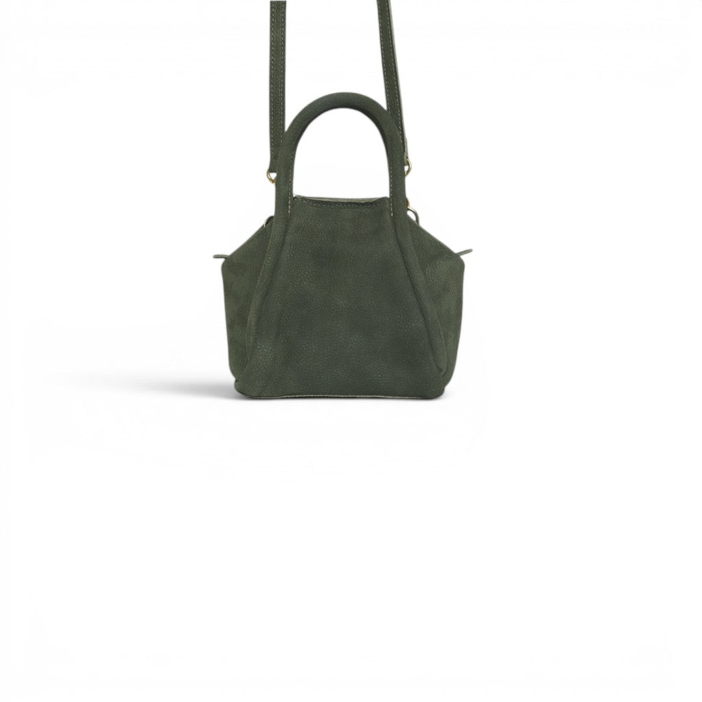 Mini Taya Top Handle Crossbody in Moss Nubuck