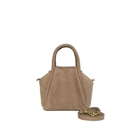 Mini Taya Top Handle Crossbody in Biscotto Nubuck