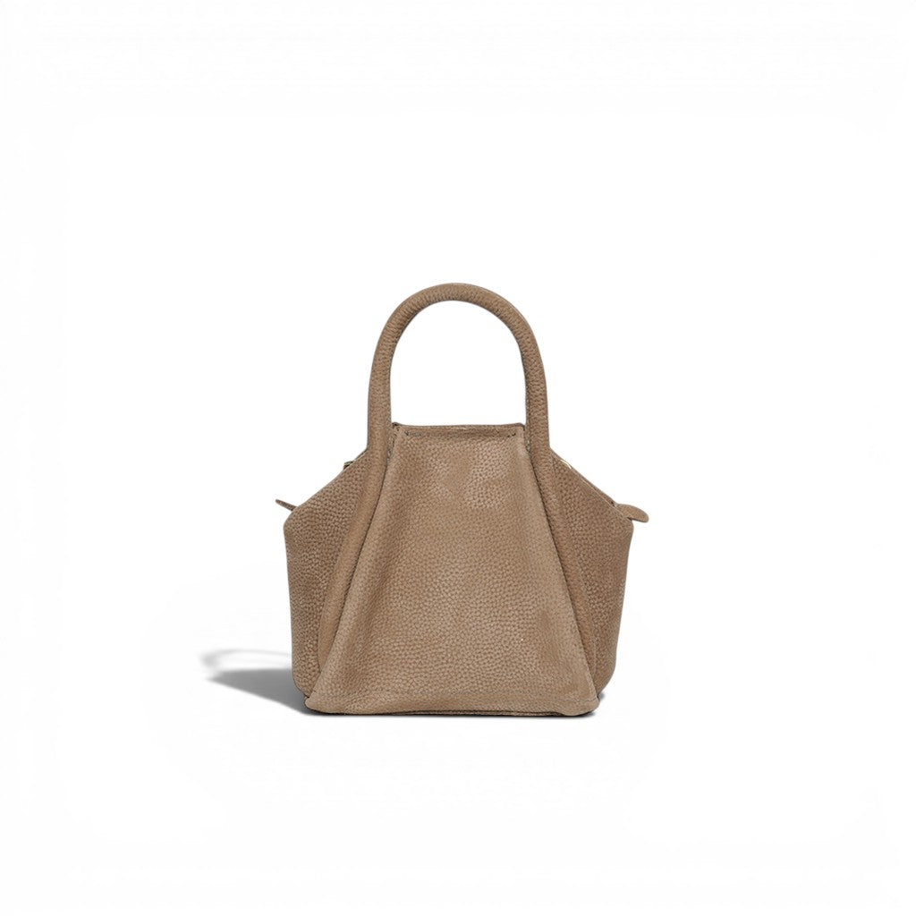 Mini Taya Top Handle Crossbody in Biscotto Nubuck
