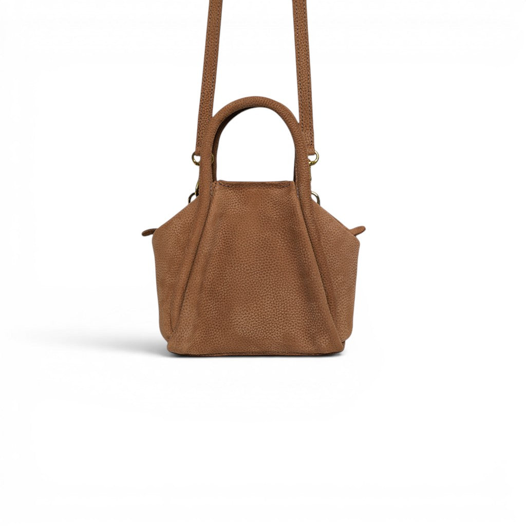 Mini Taya Top handle Crossbody in Brandy Nubuck
