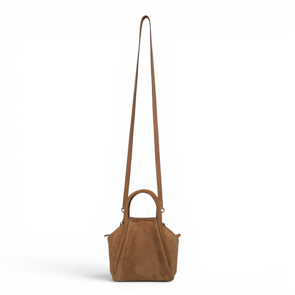 Mini Taya Top handle Crossbody in Brandy Nubuck