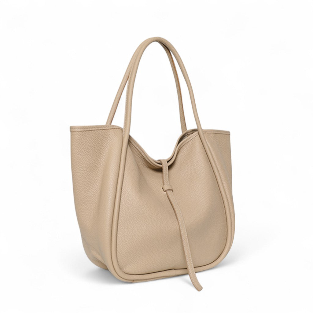 Ellis Hobo Tote in Cappuccino Buffalo Cowhide