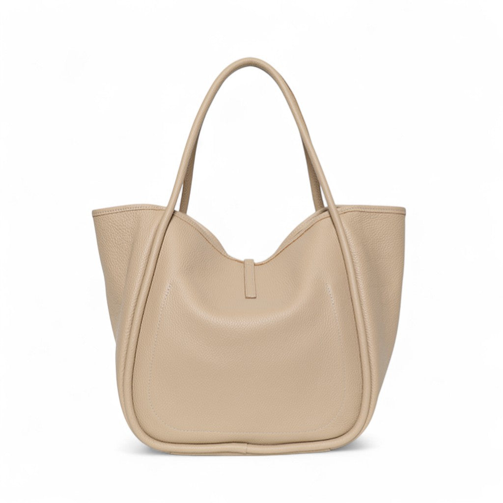 Ellis Hobo Tote in Cappuccino Buffalo Cowhide