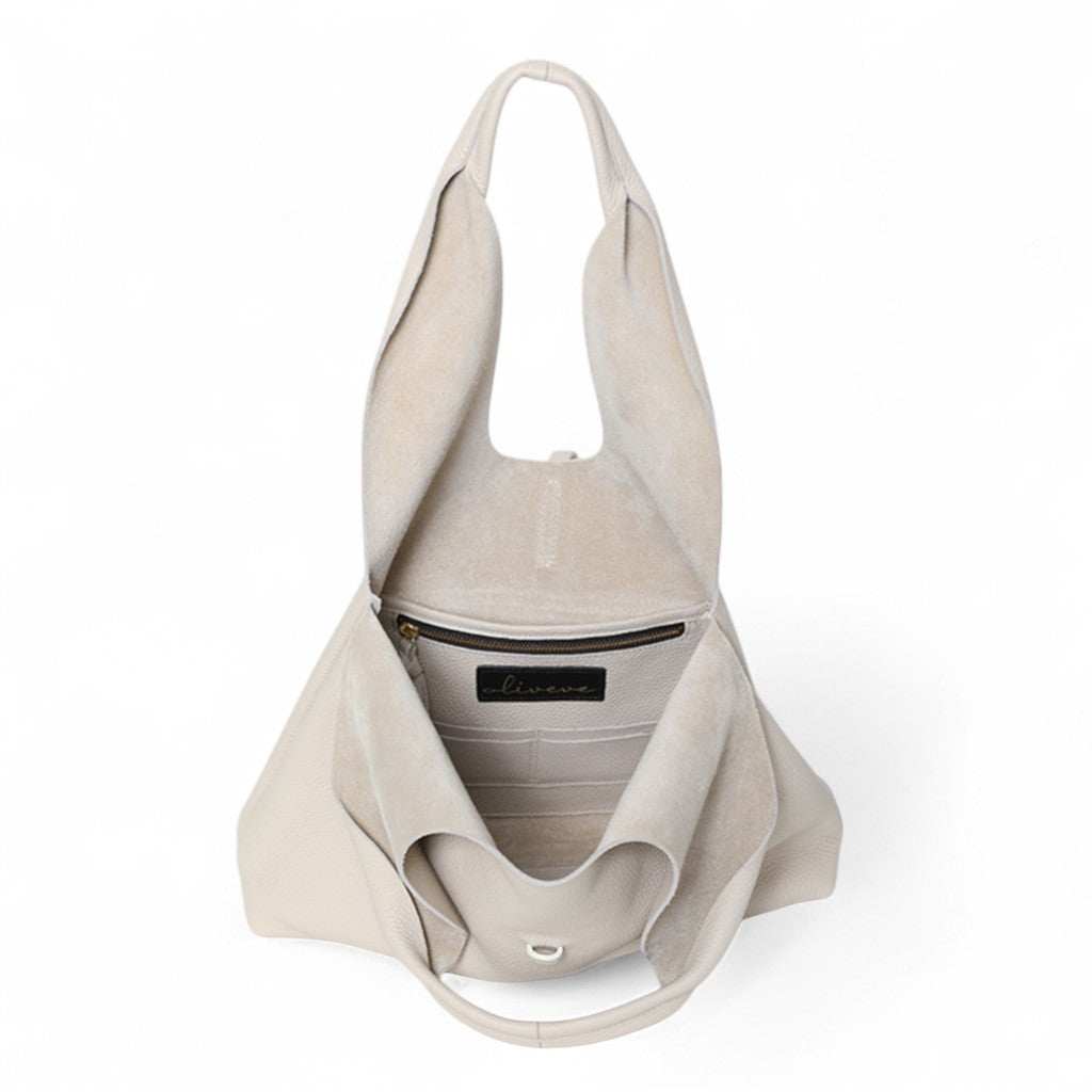Elisabetta Shopper in Lamb Italian Buffalo Cowhide