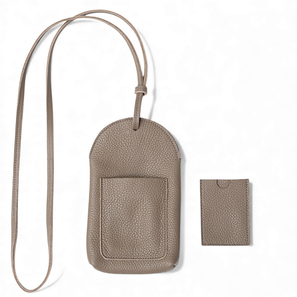 Paulina Phone Bag in Portobello Italian Buffalo Cowhide
