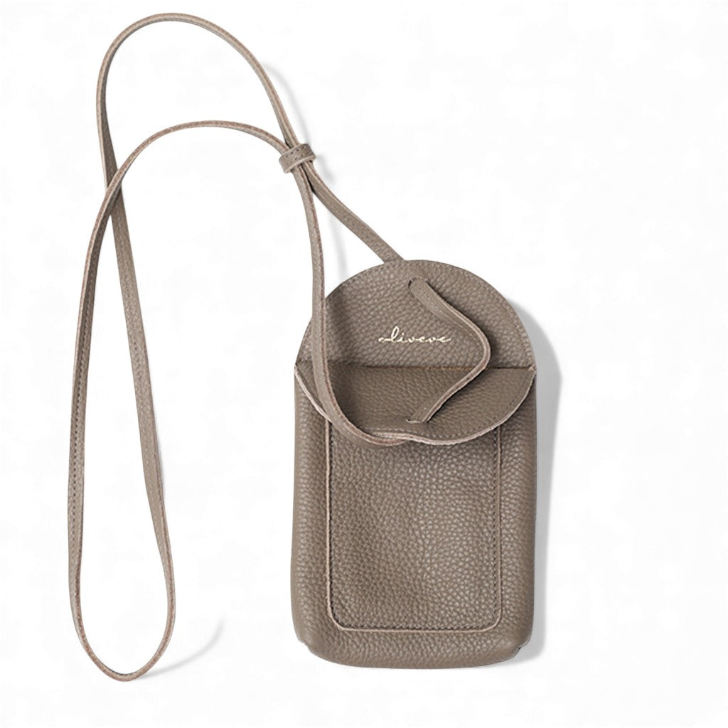 Paulina Phone Bag in Portobello Italian Buffalo Cowhide