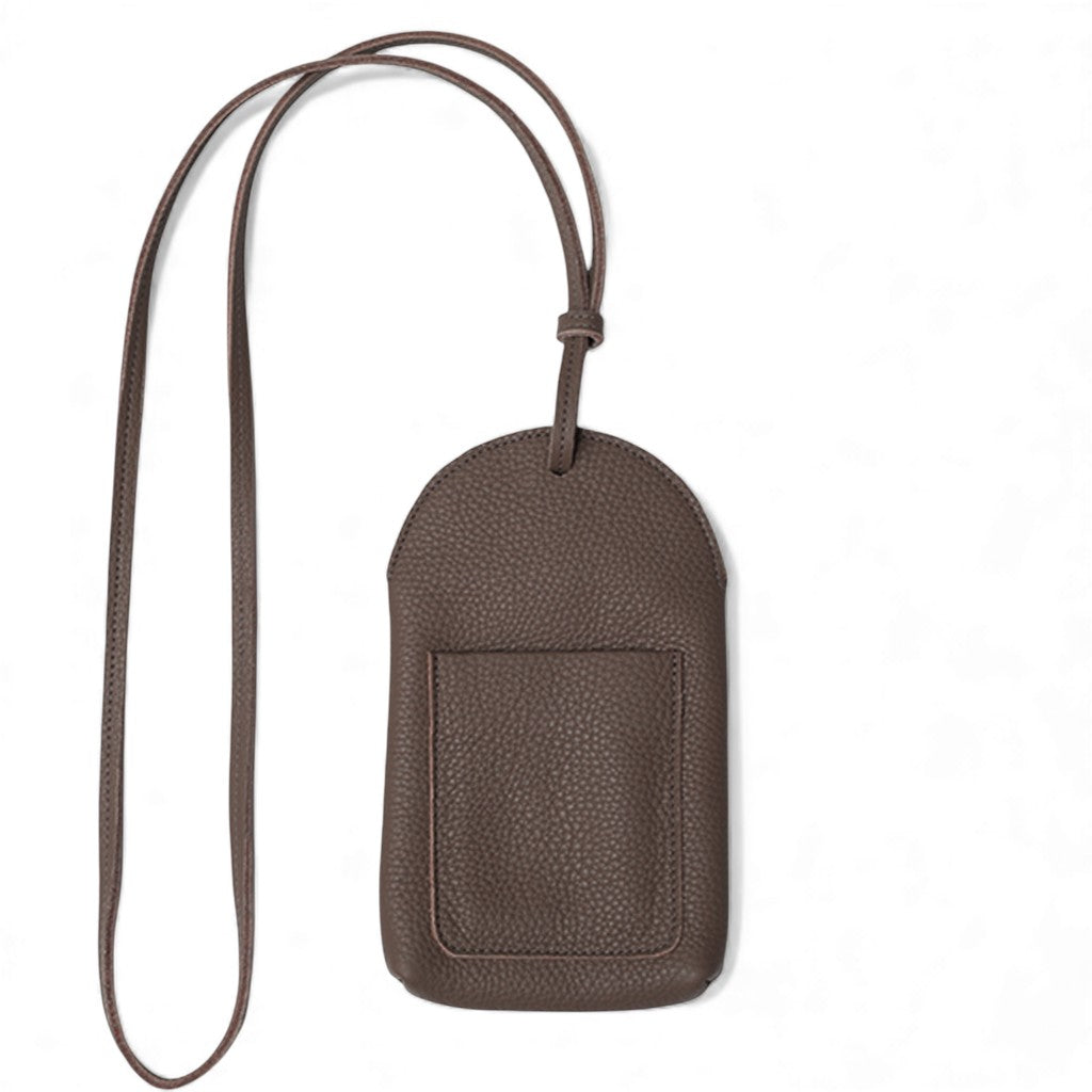 Paulina Phone Bag in Chestnut Italian Buffalo Cowhide