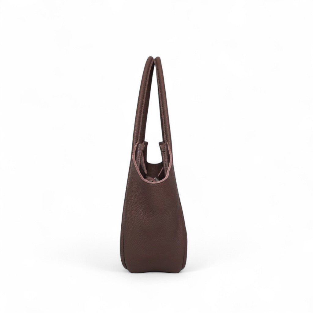 Eden Tote in Chestnut Italian Buffalo Cowhide
