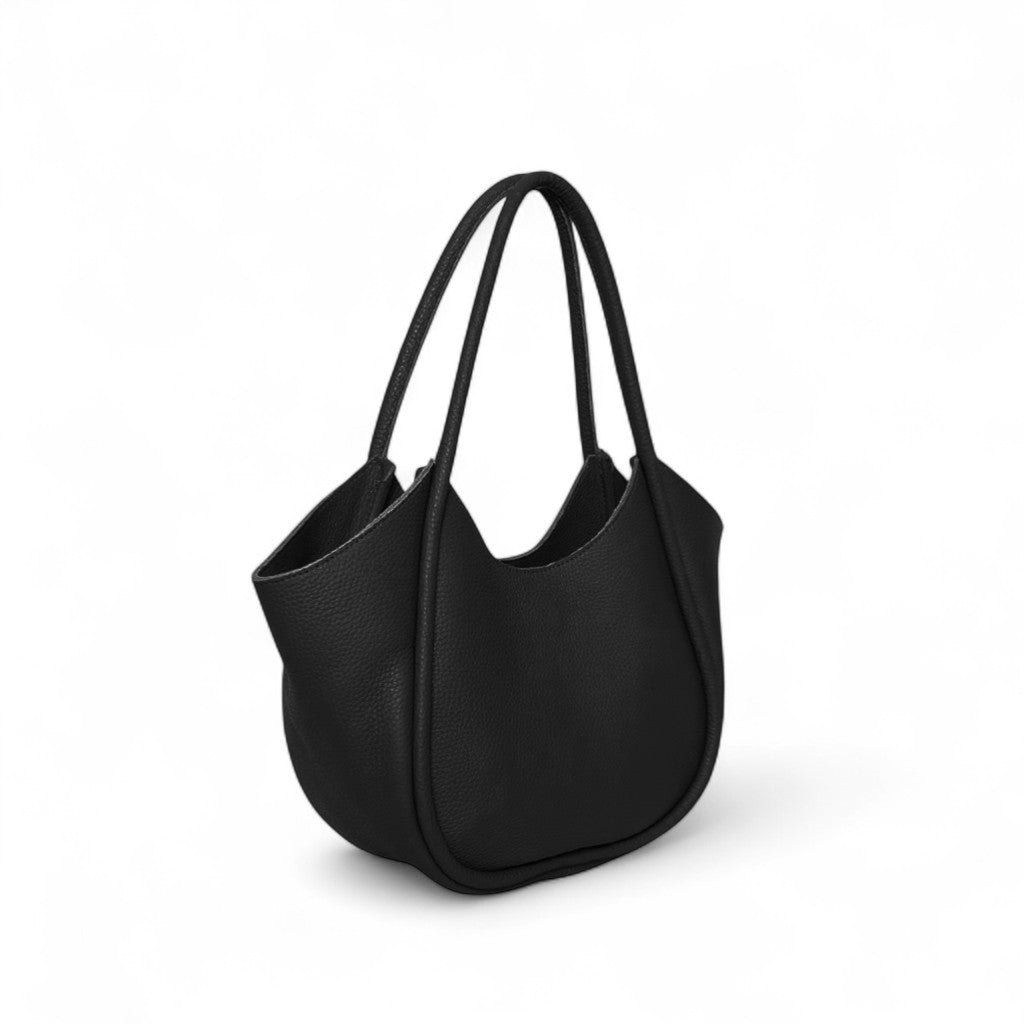 Eden Tote in Black Italian Buffalo Cowhide