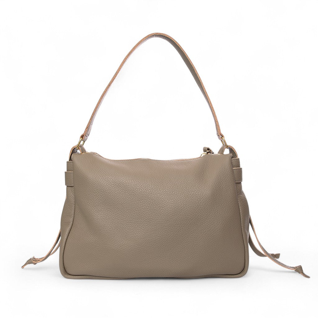 Reese Large Slouchy Shoulder in Portobello Buffalo Cowhide
