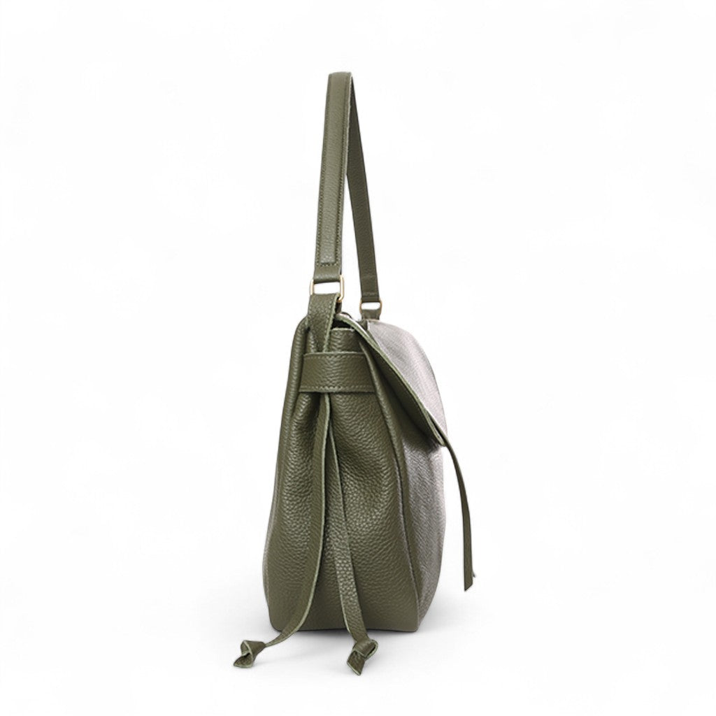 Reese Large Slouchy Shoulder in Cypress Buffalo Cowhide