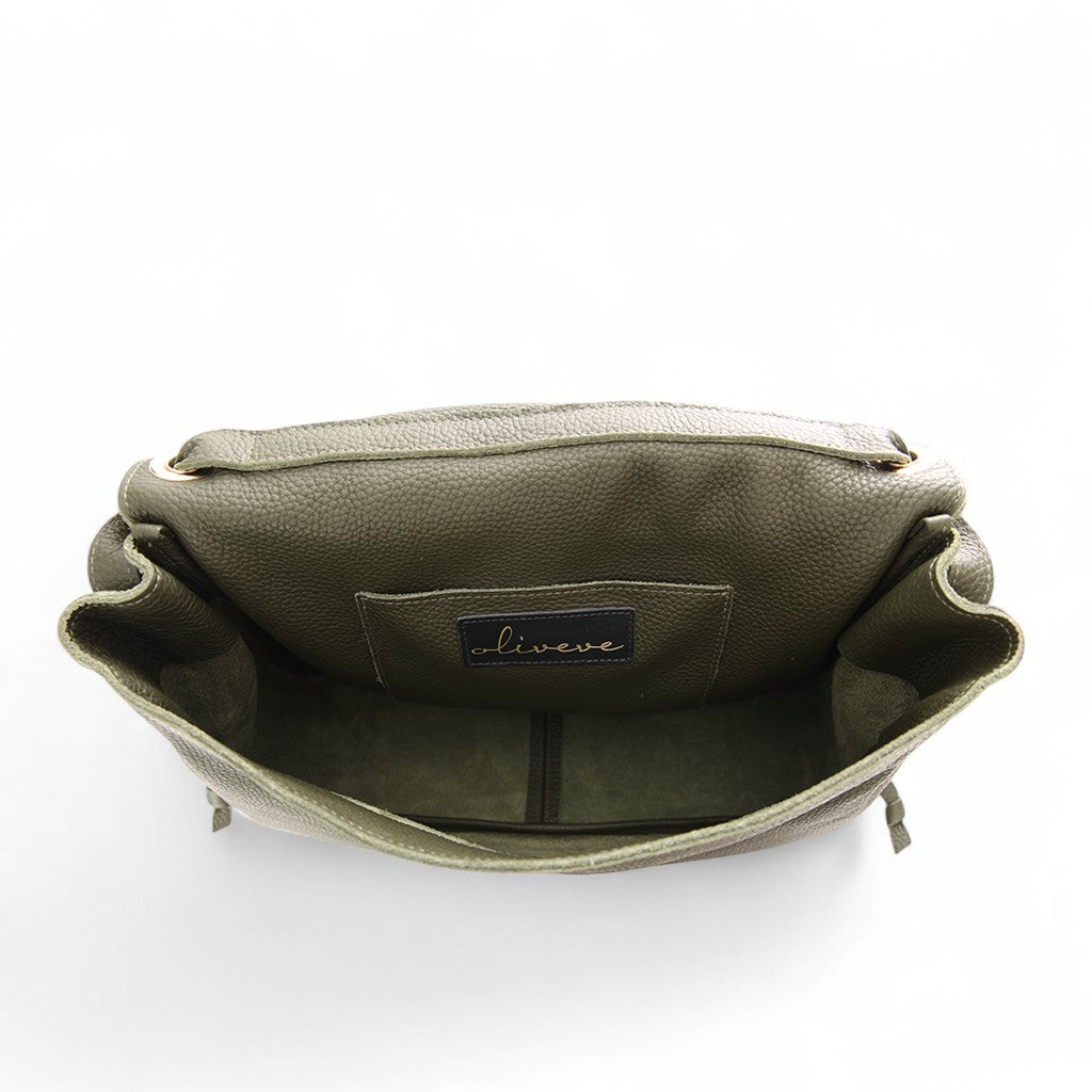 Reese Large Slouchy Shoulder in Cypress Buffalo Cowhide