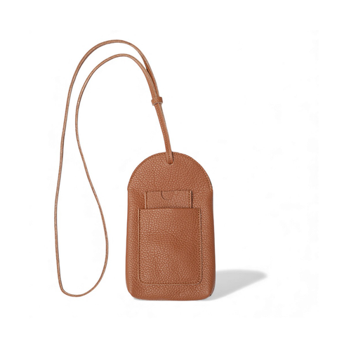 Paulina Phone Bag in Caramel Italian Buffalo Cowhide