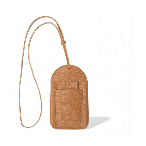 Paulina Phone Bag in Miel Italian Buffalo Cowhide