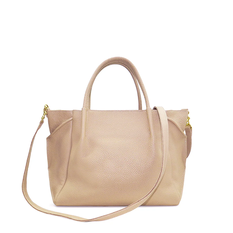 Zoe Tote in Cappuccino Buffalo Cowhide