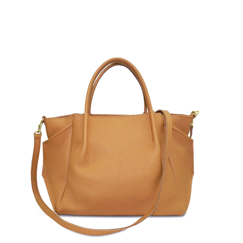 Zoe Tote in Miel Buffalo Cowhide