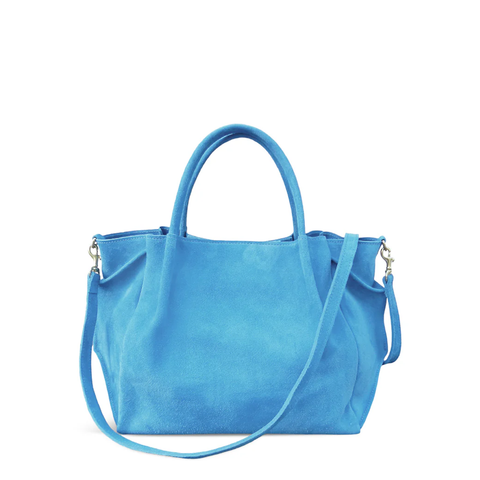 Zoe Tote in Capri Italian Leather Backed Suede