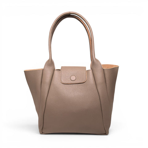 Hudson Tote in Portobello Italian Buffalo Cowhide